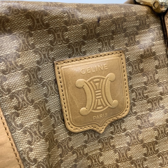 Celine Brown Macadam Boston Bag Sku#85272 (Gently used, Stains) - Picture 12 of 14